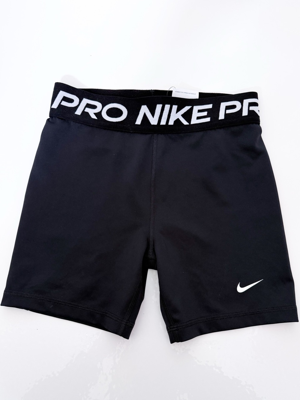 Nike Pro Dri-FIT Compression Shorts Black White Youth XL / Women’s XS-S
